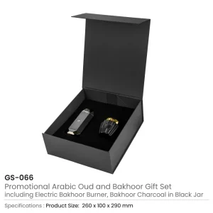Arabic Oud and Bakhoor Gift Sets in Black Magnetic Closure Gift Box - Image 5