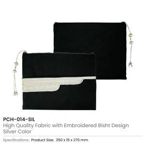 Laptop Sleeve Zipper Pouch with Tassel and Arabic Bisht Design Embroidery - Image 9