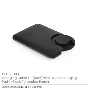 Charging Cable Kit (60W) with iWatch Charging Pad in PU Leather Pouch - Image 9