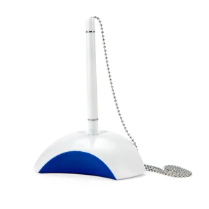 Counter Pen with Base Holder and Secured Chain – Blue Ink - Image 8