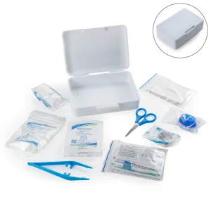 First Aid Kit Set, 16 Essential Items in White Box