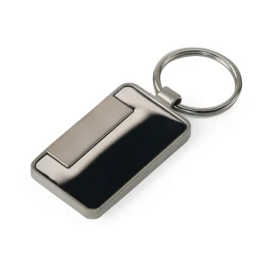 Metal Keychain Rectangle Gun Metal Matte Finish Plate - Image 7