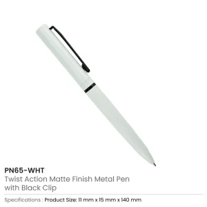 Metal Pens Twist Action Matte Finish and Black Clip - Image 6