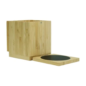 Foldable Bamboo Fast Wireless Charging Pad 15W with Mug Warmer and Pen Holder - Image 8