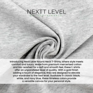Nextt Level Bio-Washed Round Neck T-Shirts for Men - Image 3