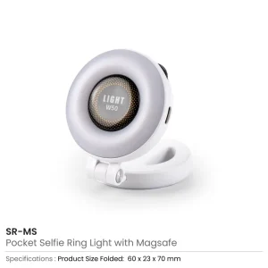 Pocket Selfie Ring Light with MagSafe, Bi-Color LED, 180° Flip Design - Image 7