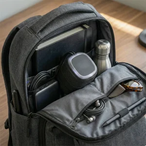 Portable Bluetooth Speaker with Light Up Logo and Lanyard - Image 5