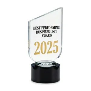 Crystal Trophy with Round Black Base in Premium Fiber Box - Image 5