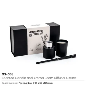 Scented Candle and Aroma Reed Diffuser with 6 Pcs Sticks Gift Sets - Image 3