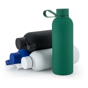 Stainless Steel Water Bottles 500ml – Double Wall, Matte Finish, Soft-Touch Rubber Coating - Image 4