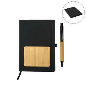 rPET and Bamboo Notebook with Pen Gift Sets